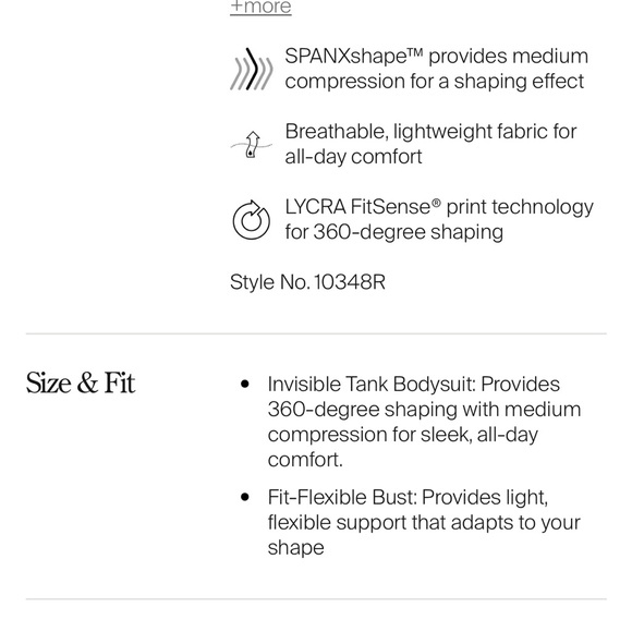 NEW SPANX Shape Invisible Tank Brief Bodysuit - Picture 6 of 6